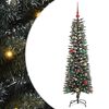 vidaXL Kunstkerstboom met 150 LED Groen 150 cm PVC en Plastic en Staal