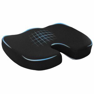 vidaXL Zitkussen &Eacute;&eacute;nkleurig Zwart 47 x 36,5 x 8 cm Traagschuim