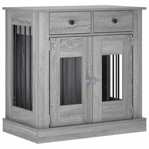 vidaXL Hond Bench Meubel Grijs Sonoma 80 x 47,5 x 80 cm Bewerkt hout