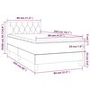 vidaXL Boxspring met matras en LED stof groen 80x200 cm