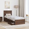 vidaXL Bedframe met lade Bruin Eiken 75 x 190 cm Ingenieurshout