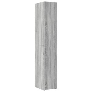 vidaXL Hoge kast 30x42,5x185 cm bewerkt hout grijs sonoma eikenkleur