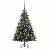 vidaXL Kunstkerstboom met scharnier 150 LEDs Groen 120 cm PVC en PE