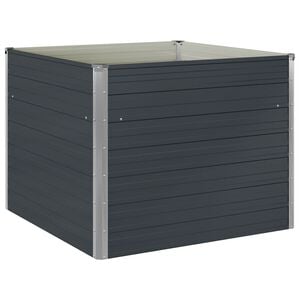 vidaXL Plantenbak verhoogd 100x100x77cm gegalvaniseerd staal antraciet