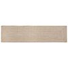 vidaXL Gebied Tapijt Natuurlijk en Wit 60 x 400 cm Jute