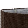 vidaXL 4-delige Loungeset met kussens poly rattan bruin