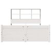 vidaXL Bed met boekenkast zonder matras grenenhout wit 140x190 cm