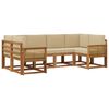 vidaXL Buiten bankenset 6 pcs Natuurlijk en Beige Massief Acaciahout