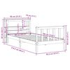 vidaXL Bedframe zonder matras massief grenenhout 90x190 cm