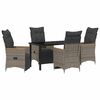 vidaXL Tuin eettafelset 5 st Grijs poly rattan