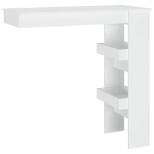 vidaXL Bartafel wandgemonteerd 102x45x103,5 cm bewerkt hout wit