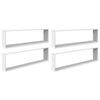 vidaXL Wandschappen kubus 4 st 100x15x30 cm bewerkt hout wit