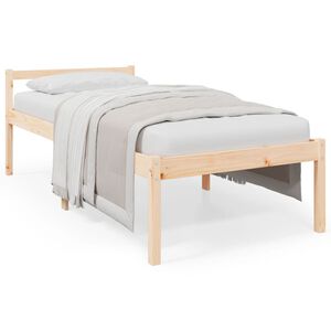 vidaXL Seniorenbed massief grenenhout wit 75x190 cm