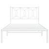 vidaXL Bedframe met hoofdbord metaal wit 100x190 cm