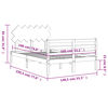 vidaXL Bedframe met hoofdbord massief hout