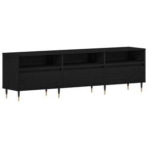 vidaXL TV-kast 150 x 30 x 44,5 cm Zwart Eiken Bewerkt hout