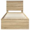 vidaXL Bedframe Sonoma Eiken 75 x 190 cm Massief grenenhout