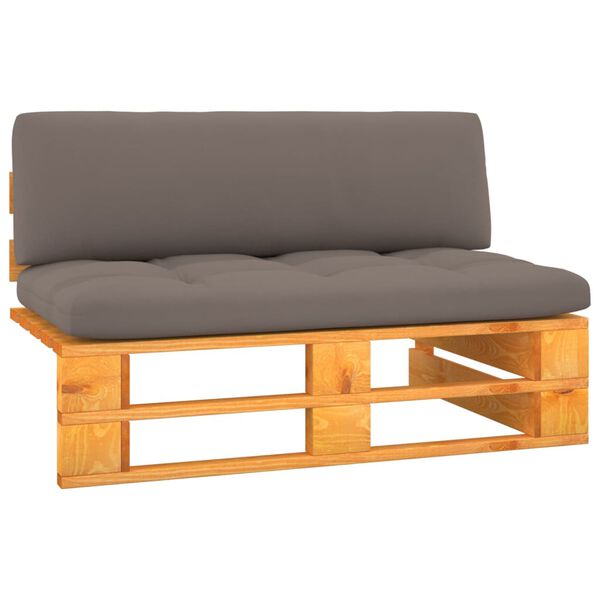 vidaXL Tuinmiddenbank pallet honingbruin ge&iuml;mpregneerd grenenhout