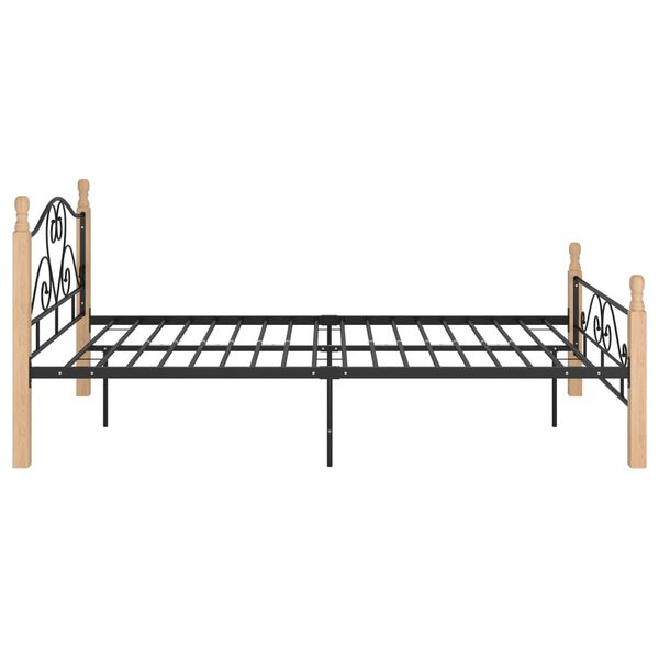 vidaXL Bedframe metaal zwart 120x200 cm