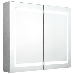 vidaXL Badkamer spiegelkast Betongrijs 80 x 12 x 68 cm Bewerkt hout