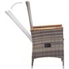 vidaXL 7-delige Tuinset poly rattan grijs