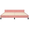 vidaXL Bedframe met hoofdeinde fluweel roze 160x200 cm