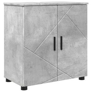 vidaXL Badkamer Kast Beton Grijs 61 x 35 x 64 cm Bewerkt hout & Metaal