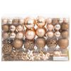 vidaXL 111-delige Kerstballenset polystyreen ros&eacute;goud