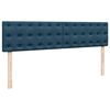 vidaXL Ottoman bed met matras 200x200 cm fluweel donkerblauw
