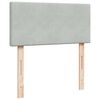 vidaXL Boxspring met matras fluweel lichtgrijs 100x200 cm