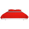 vidaXL Dubbelzijdige quilt bedsprei rood en grijs 220x240 cm
