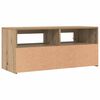 vidaXL Tv-meubel met LED 90x35x40 cm bewerkt hout artisanaal eiken