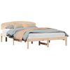 vidaXL Bedframe met hoofdeinde Naturel 140 x 200 cm Massief grenenhout