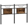 vidaXL Hoofdeinde 137 cm spaanplaat 137 cm gerookt eikenhout en staal