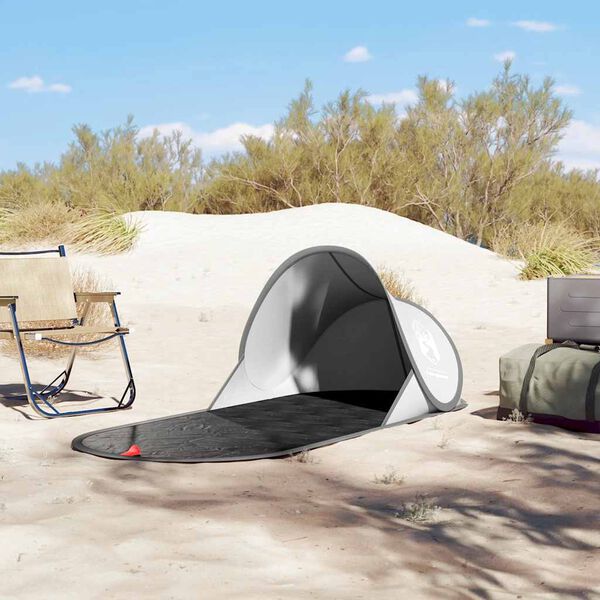 vidaXL Strandtent pop-up waterdicht grijs