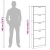 vidaXL Schoenenkast hout met 5 opbergvakken wit