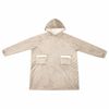 vidaXL Deken hoodie Beige L Fleece en Flanel