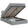 vidaXL Ottoman bed met matras Lichtgrijs 120 x 190 cm Stof