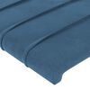 vidaXL Hoofdbord met randen 103x16x78/88 cm fluweel donkerblauw