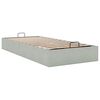 vidaXL Bedframe zonder matras 100x200 cm fluweel lichtgrijs