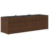 vidaXL Plantenbakken met 3 potten 2 st 105x30x32 cm poly rattan bruin