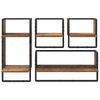 vidaXL Wandplankenset 4 pcs Oud Hout 65 x 25 x 30 cm Bewerkt hout