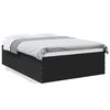 vidaXL Bedframe massief hout zwart 140x190 cm