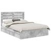 vidaXL Opslag bed met lade Beton Grijs 150 x 200 cm Bewerkt hout