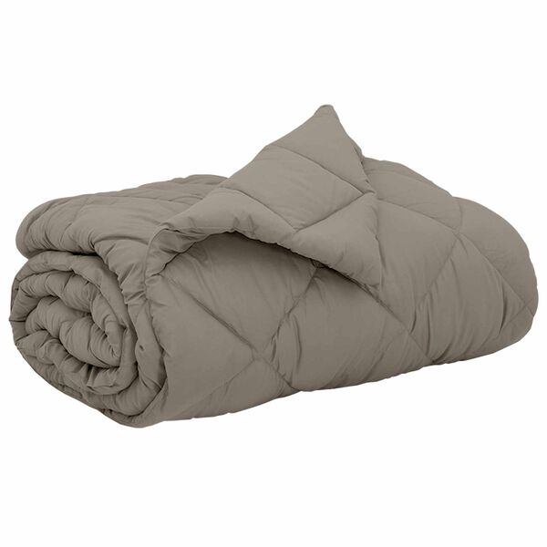 vidaXL Vol jaar dekbed Lichtgrijs 220 x 240 cm Microfiber