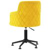 vidaXL Kantoorstoel draaibaar fluweel mosterdgeel