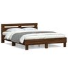 vidaXL Bedframe met hoofdeinde bruin eikenkleur 150x200 cm