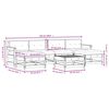 vidaXL 7-delige Loungeset met kussens massief hout wit