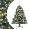 vidaXL Kunstkerstboom met 150 LED Groen 120 cm PVC en Plastic en Staal