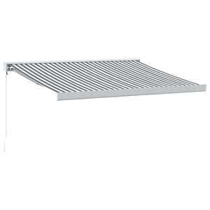 vidaXL Luifel uittrekbaar 3x2,5 m stof en aluminium antraciet en wit